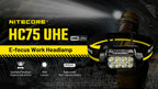 NITECORE HC75 UHE 3000 Lumen Headlamp - Black - Tool Leaks
