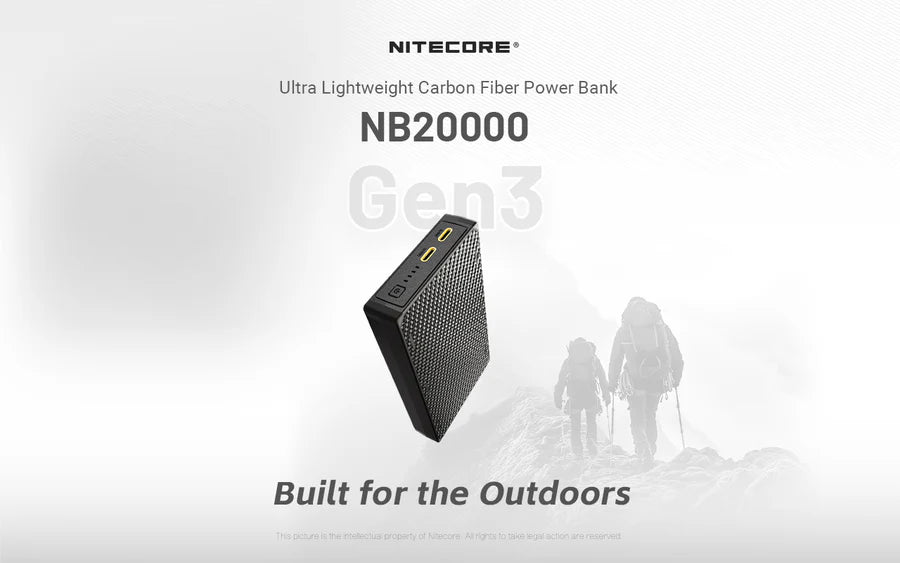 NITECORE NB20000 Gen3 20000mAh Power Bank - Black - Tool Leaks