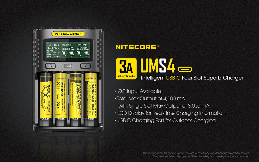 NITECORE UMS4 Four-Slot USB-C Charger - Tool Leaks