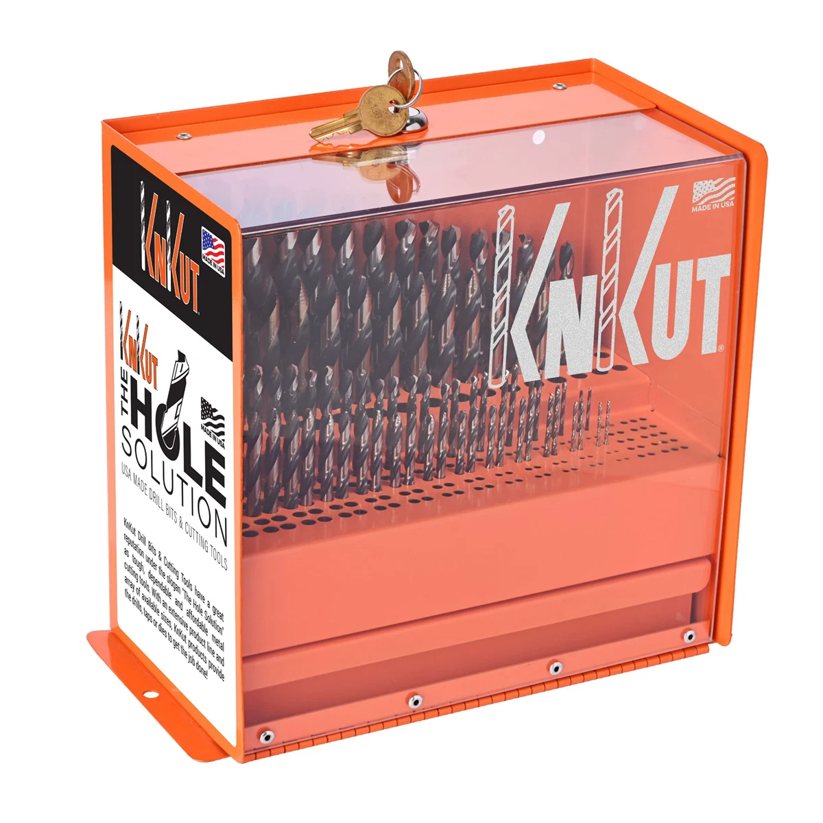 KnKut KK110MTD 110-Piece Fractional Jobber & Mechanics Step Point Bits Mobile Truck Display