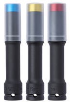 Sonic Tools 300312 Wheel Socket, 1/2", 6-Point, with Ring, 150 mml, 3-Piece - Tool Leaks
