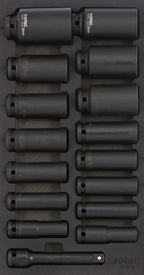 Sonic Tools 301603 Impact Socket Set, Deep, 1/2", 16-Piece - Tool Leaks