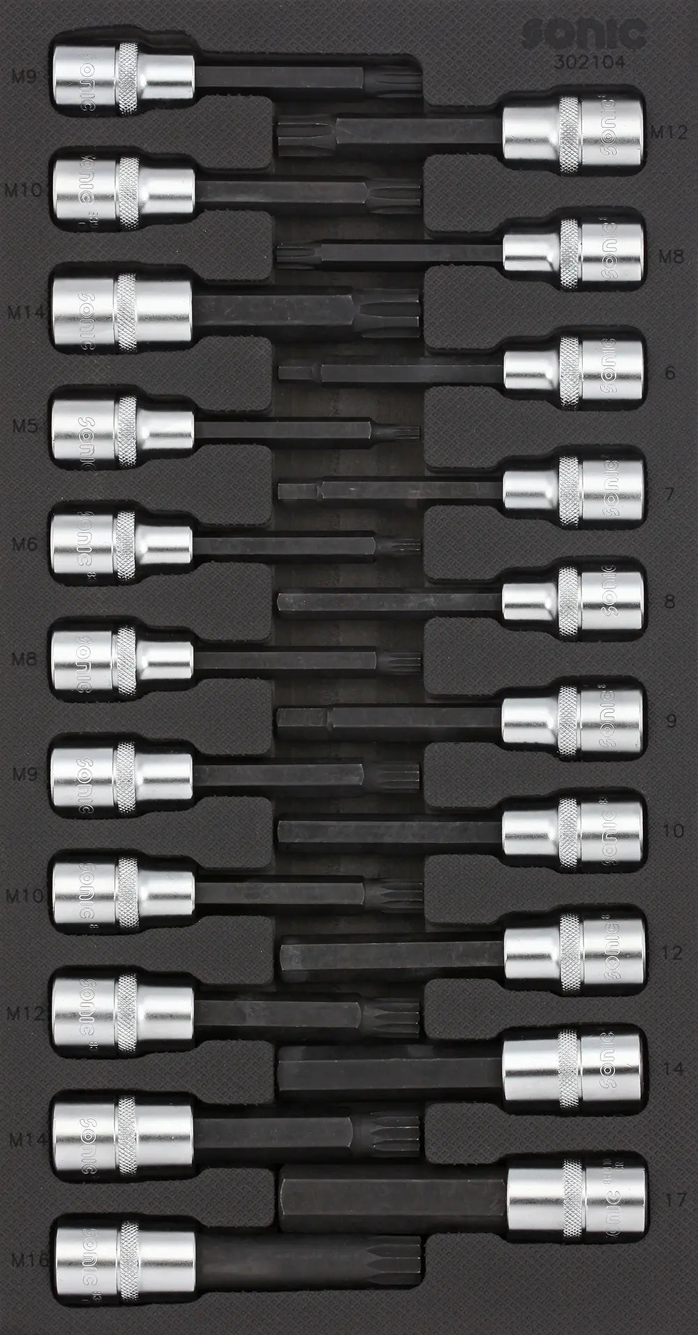 Sonic Tools 302104 Bit Socket Set, 1/2", 21-Piece