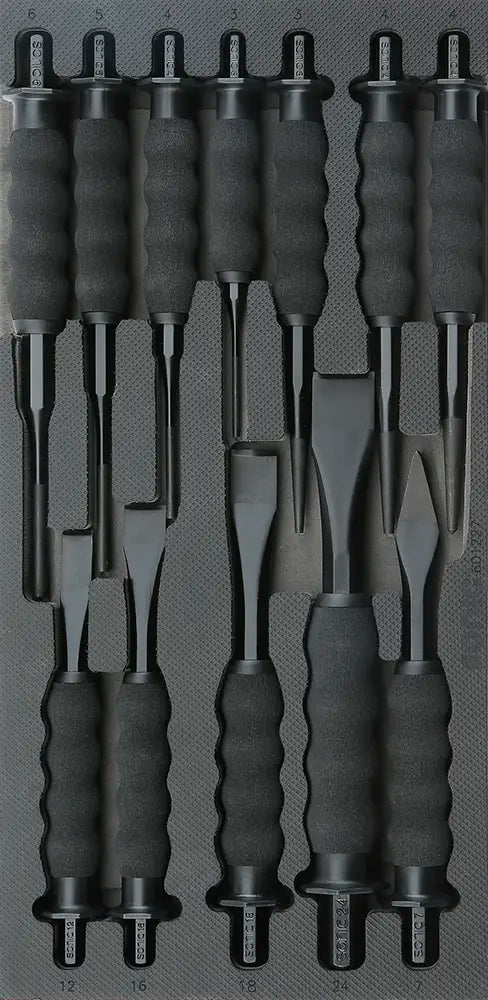 Sonic Tools 601227 Gripped Chisel and Punch Set, 12-Piece