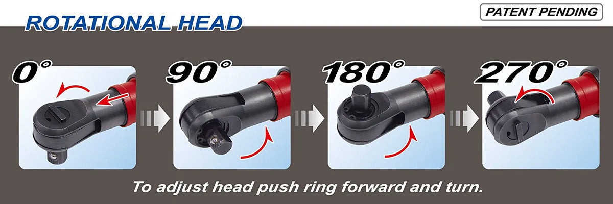 VESSEL SP-7770 1/4" Rotational Head Ratchet Wrench