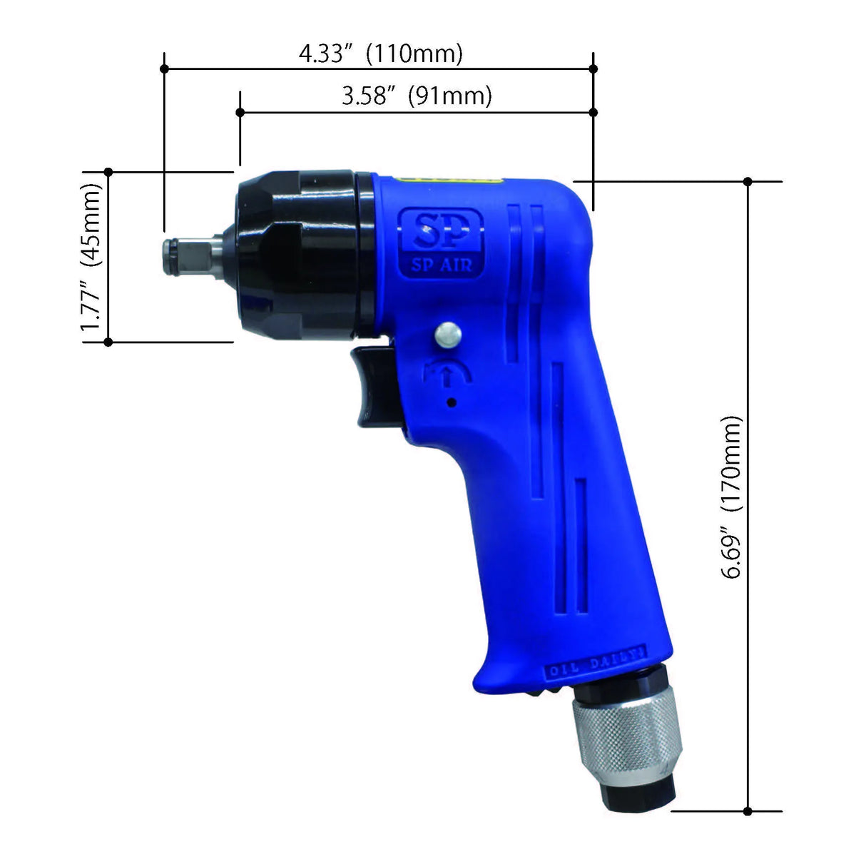 VESSEL SP-7825 3/8" Composite Mini Impact Wrench