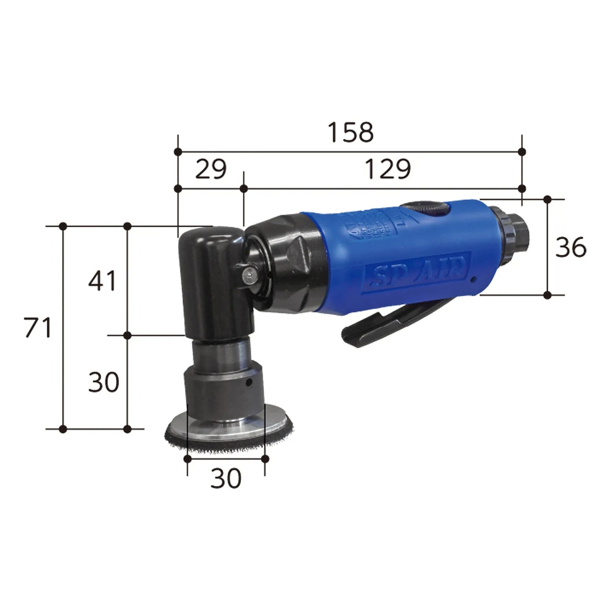 VESSEL SP-7201DA 3" Mini D/A Sander
