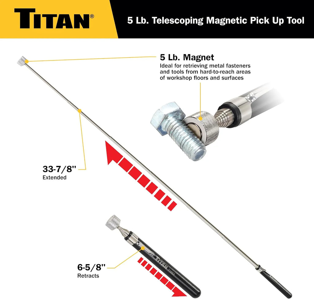 Titan 11192 5 lb. Telescoping Magnetic Pickup - Tool Leaks