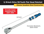 Titan 12161 3/8 in. Drive 12 in. 90 Tooth Ratchet - Tool Leaks