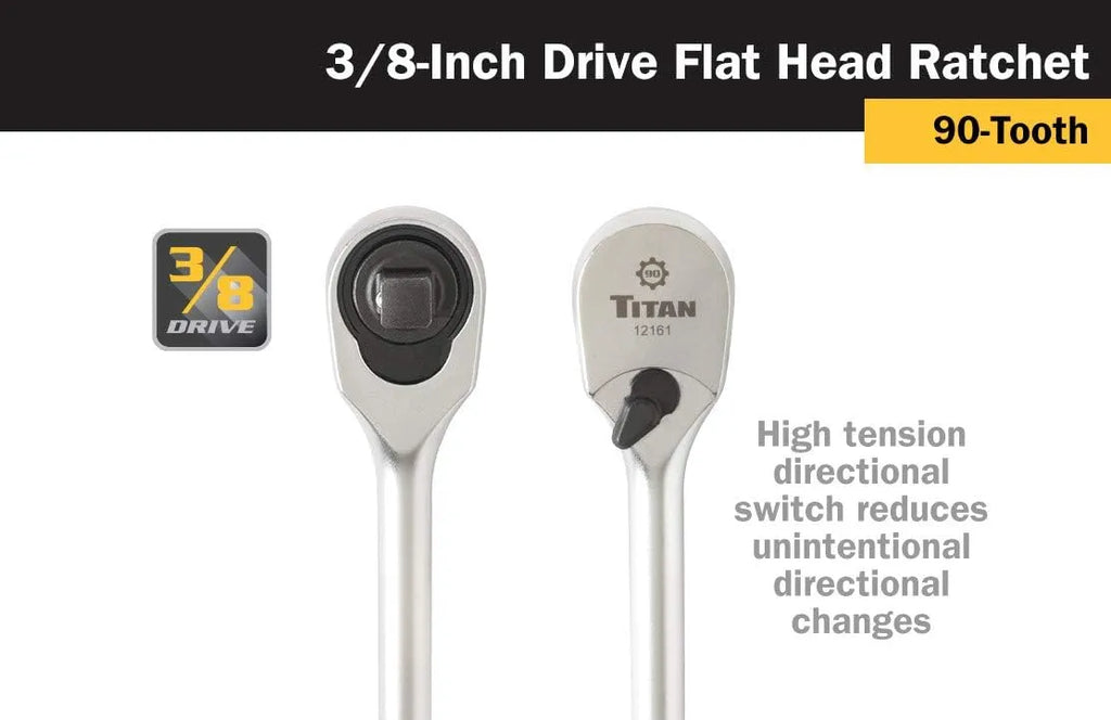 Titan 12161 3/8 in. Drive 12 in. 90 Tooth Ratchet - Tool Leaks