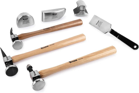 Titan 15100 7-Piece Automotive Body Hammer & Dolly Set