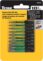 Titan 16076 10-Piece Impact Star Bit Set - Tool Leaks
