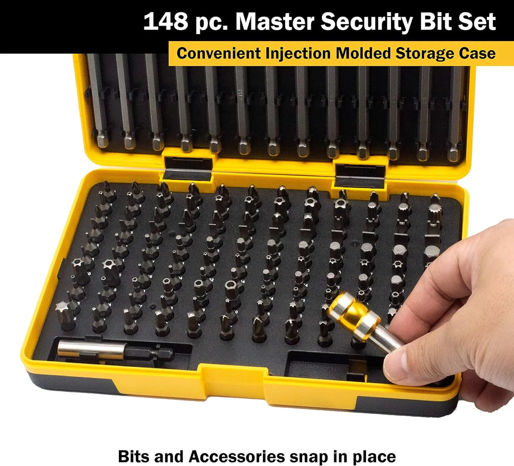 Titan 16148 148-Piece SAE & Metric Security Bit Set - Tool Leaks