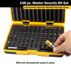 Titan 16148 148-Piece SAE & Metric Security Bit Set - Tool Leaks