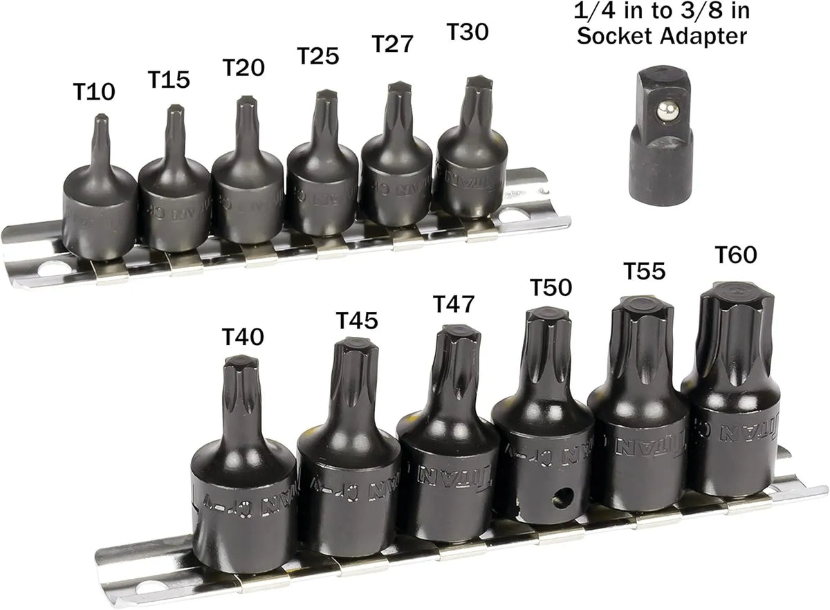 Titan 16190 14-Piece Torx Bit Socket Set