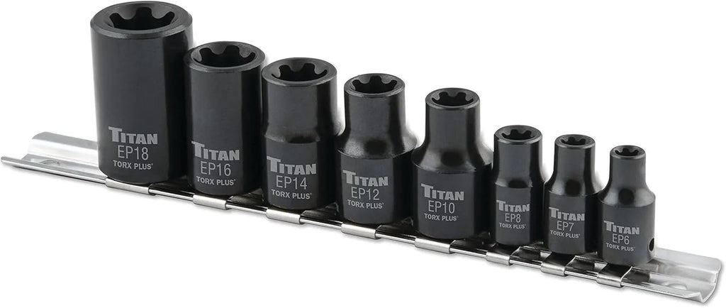 Titan 17418 8-Piece External TORX Plus Socket Set - Tool Leaks