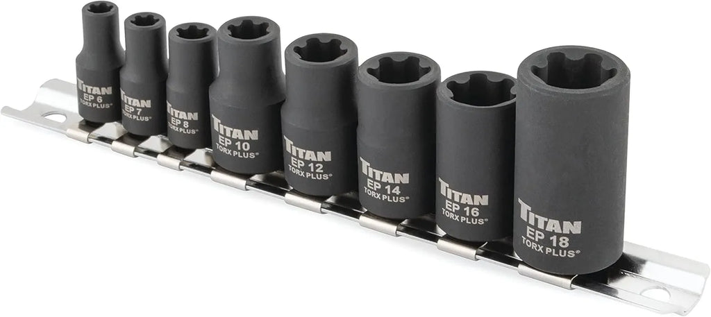 Titan 17418 8-Piece External TORX Plus Socket Set - Tool Leaks