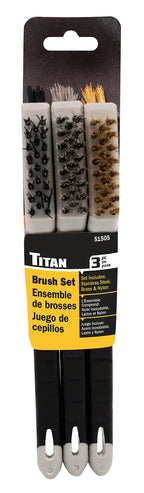 Titan 51505 3-Piece Mini Wire Brush Set - Tool Leaks