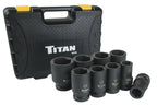 Titan 40309 9-Piece 1-Inch Drive 6-Point SAE Deep Impact Socket Set - Tool Leaks