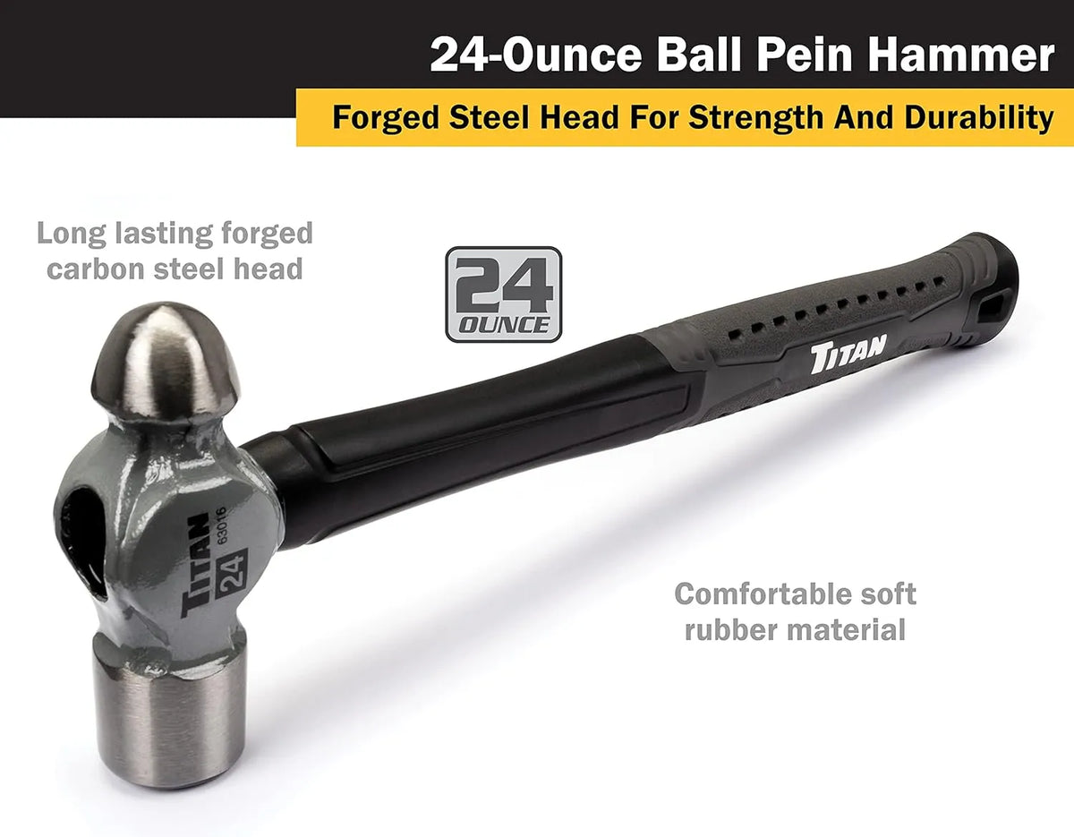 Titan 63016 24 oz Ball Pein Hammer