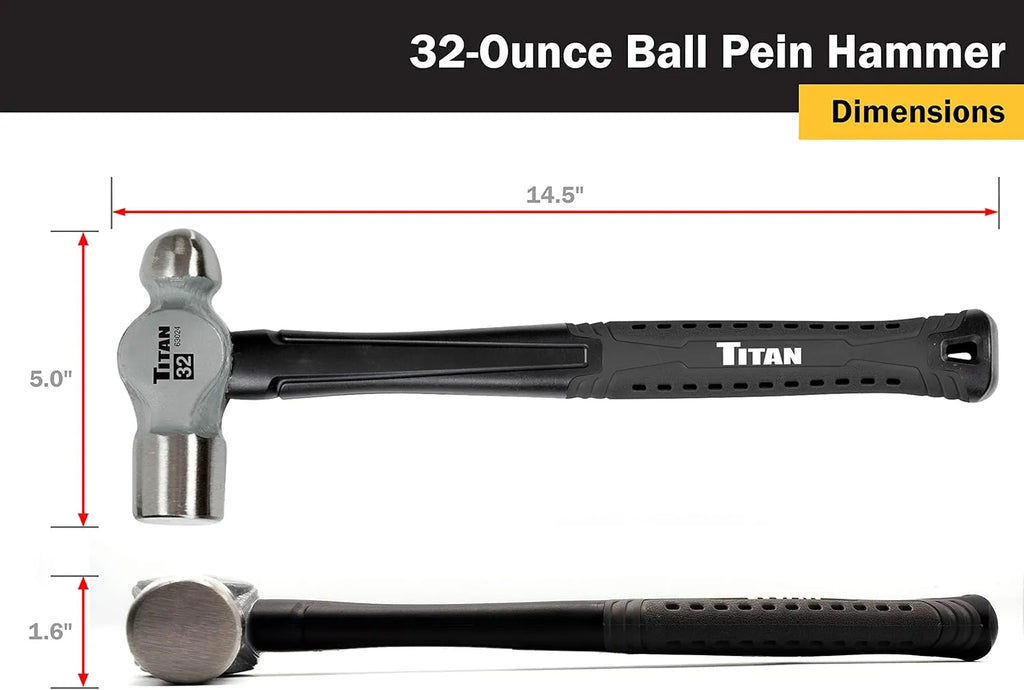 Titan 63024 32 oz Ball Pein Hammer - Tool Leaks