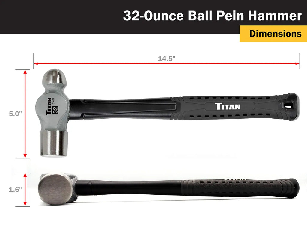 Titan 63024 32 oz Ball Pein Hammer - Tool Leaks