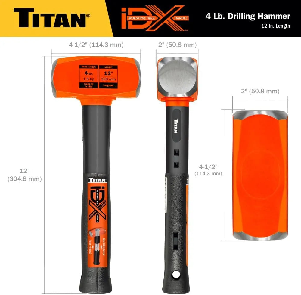 Titan 63614 iDX 4 lb. Indestructible Drilling Hammer - Tool Leaks