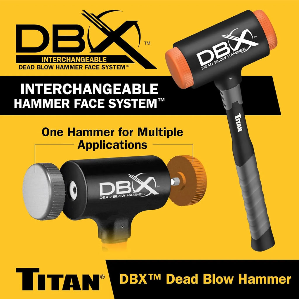 Titan 63628 DBX 28 oz Dead Blow Hammer with Polyurethane Faces - Tool Leaks