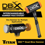 Titan 63628 DBX 28 oz Dead Blow Hammer with Polyurethane Faces - Tool Leaks