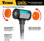 Titan 63628 DBX 28 oz Dead Blow Hammer with Polyurethane Faces - Tool Leaks