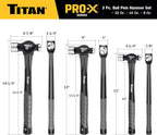 Titan 63706 3-Piece Pro-X Ball Pein Hammer Set - Tool Leaks