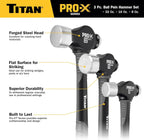 Titan 63706 3-Piece Pro-X Ball Pein Hammer Set - Tool Leaks