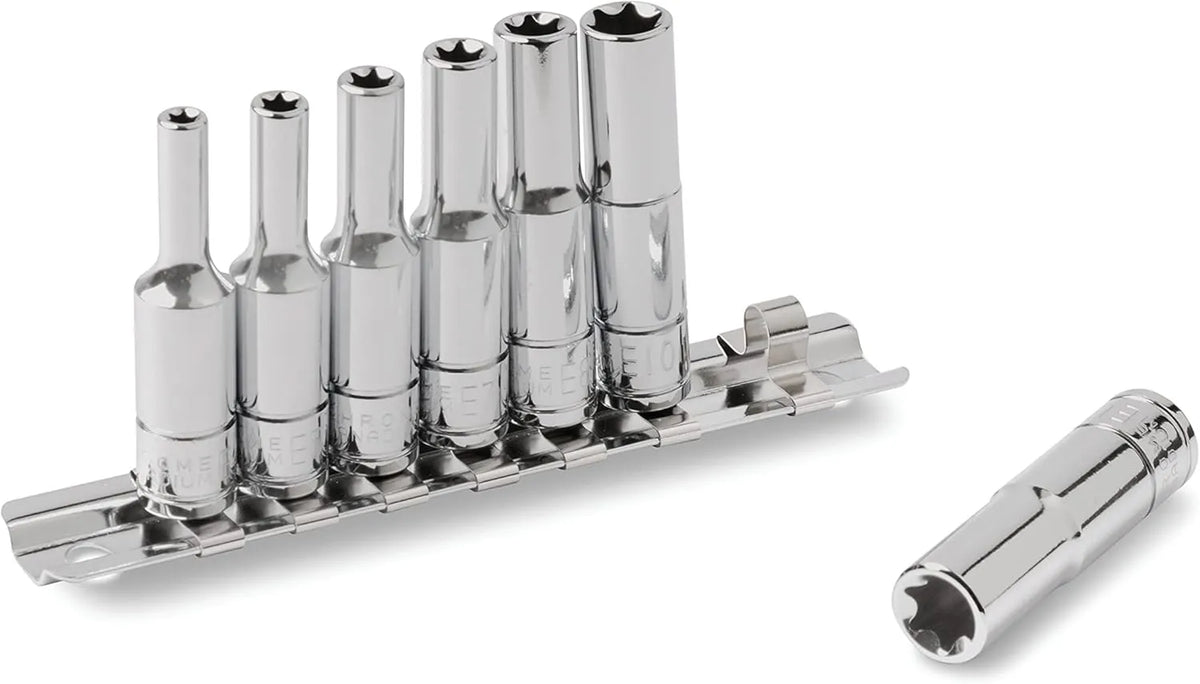 Titan 66320 7-Piece 1/4 in. Drive Deep External Star Socket Set