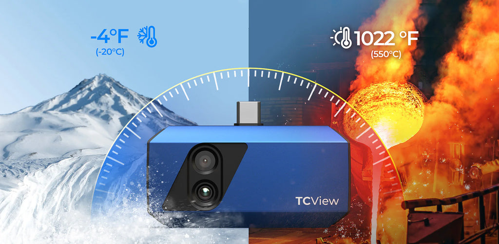 TOPDON TC001 Plus Dual-Lens Thermal Camera - Tool Leaks