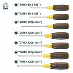 VESSEL 3407EVA WOOD-COMPO Non-Slip Torx Tamper-proof Screwdriver 7-Piece Set - Tool Leaks