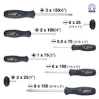 VESSEL 550A8PTU ARMOR GRIP Screwdriver 8-Piece Set - Tool Leaks