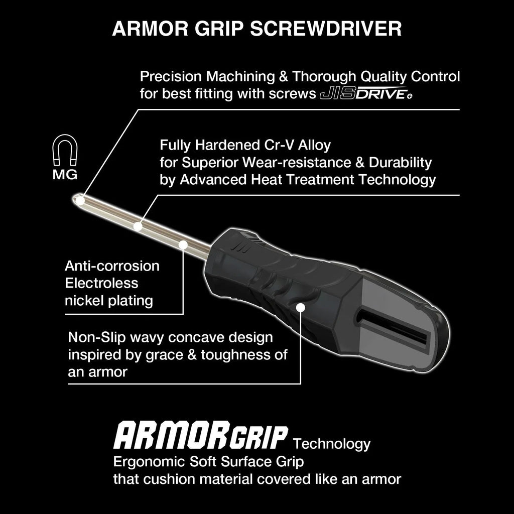 VESSEL 550A8PTU ARMOR GRIP Screwdriver 8-Piece Set - Tool Leaks