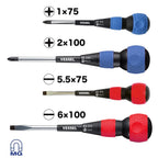 VESSEL 2204PBU BALL GRIP Screwdriver 4-Piece Set - Tool Leaks
