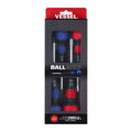 VESSEL 2204PBU BALL GRIP Screwdriver 4-Piece Set - Tool Leaks