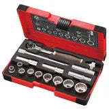 VESSEL HRW3005MSW WOOD-COMPO Swivel Socket Wrench 3/8" Drive 16-Piece Set