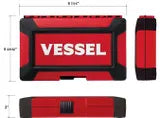 VESSEL HRW3005MSW WOOD-COMPO Swivel Socket Wrench 3/8" Drive 16-Piece Set