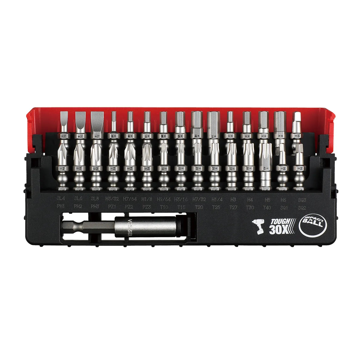 VESSEL IB31P02U IMPACT BALL Torsion Bit 30+1-Piece Set in SLIDE CASE