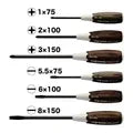 VESSEL 3006CS WOOD-COMPO Non-Slip Screwdriver 6-Piece Set