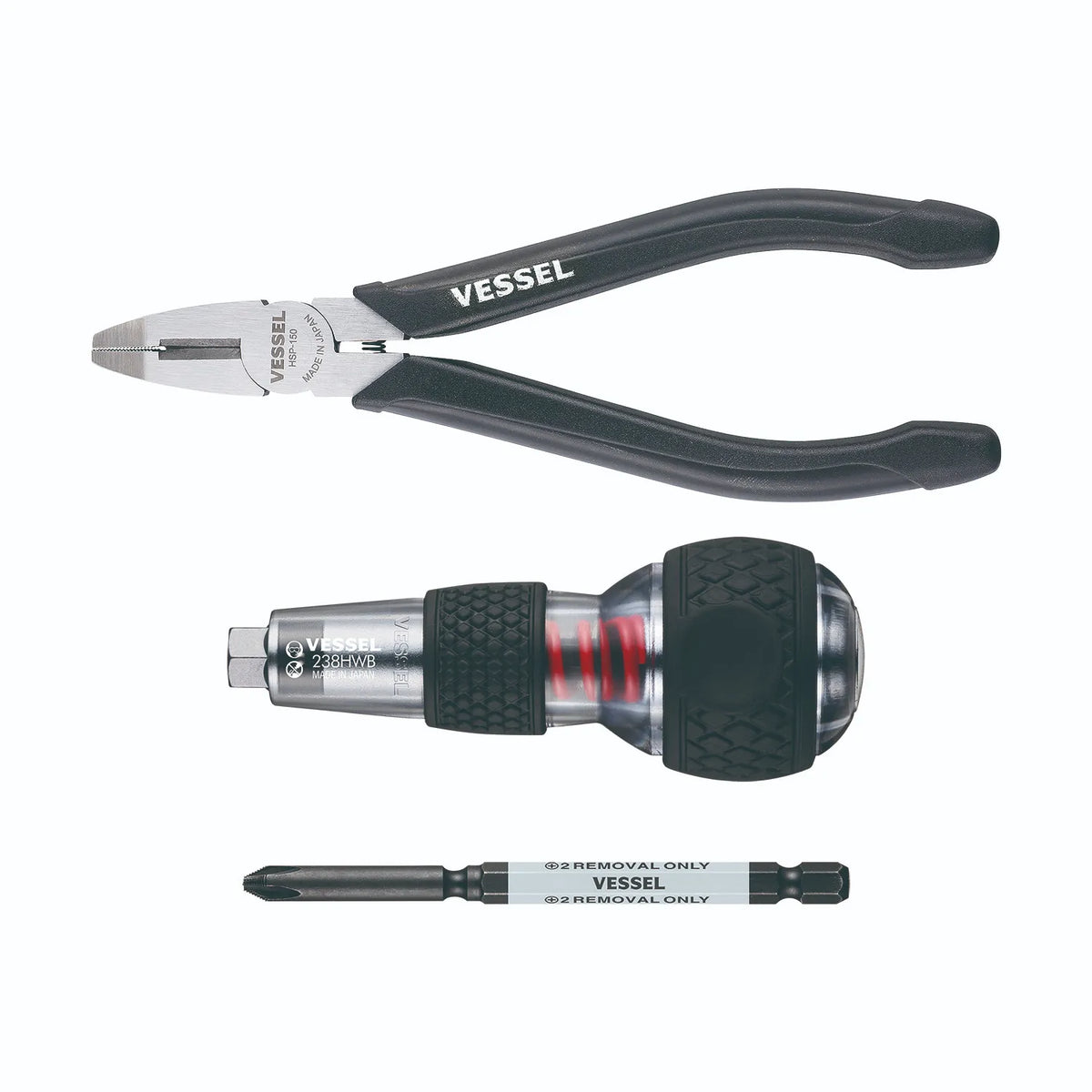 VESSEL 238HWB2PU Impact & Out Screwdriver & Screw Removal Kit