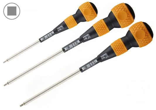 VESSEL 2203SQ Ball Grip SQ Screwdriver 3-Piece Set