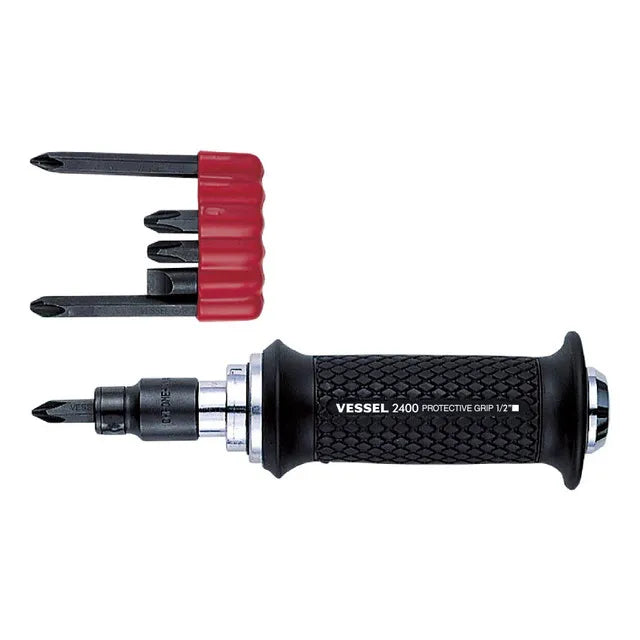 VESSEL ID240001 Manual Impact Driver with Cushion Grip Handle 5/16" Hex & 1/2" Drive Set - Japanese Packaging