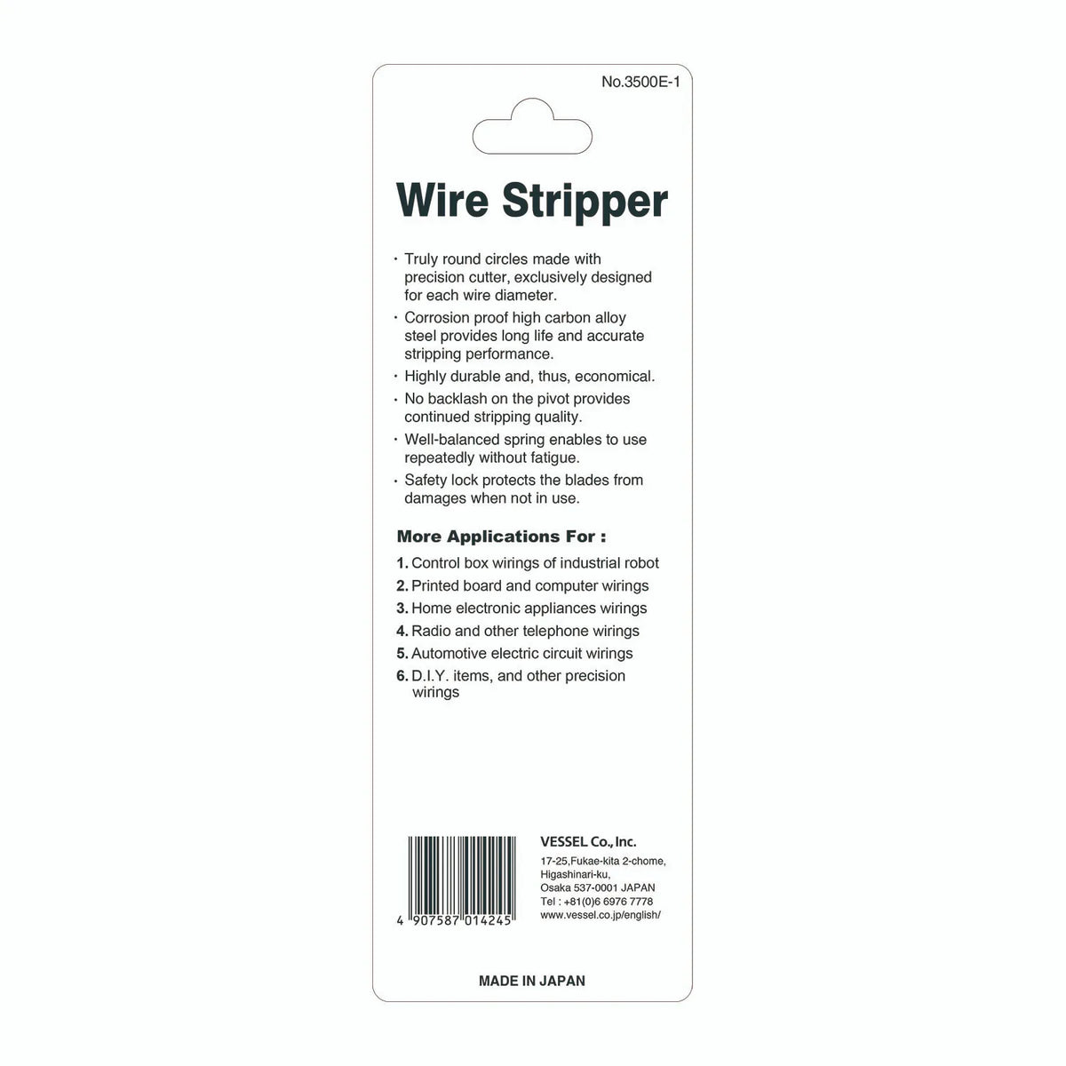 VESSEL WS3500E1E Wire Stripper