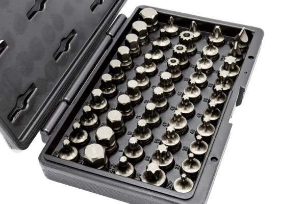 VIM Tools IMPACT50 IMPACT MASTER Set, 50-Piece, Half Cut Torx, Hex, Flat, Philips, & XZN Drivers, 3/8" Drive