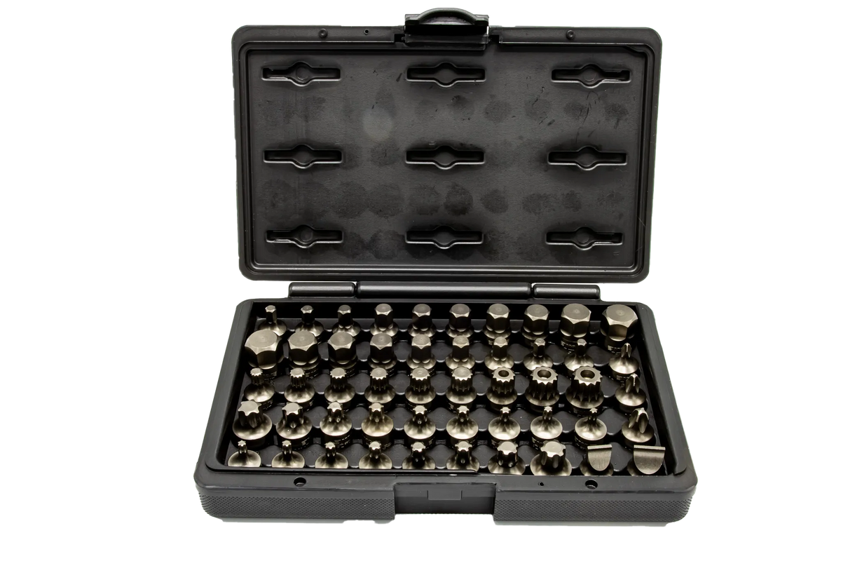 VIM Tools IMPACT50 IMPACT MASTER Set, 50-Piece, Half Cut Torx, Hex, Flat, Philips, & XZN Drivers, 3/8" Drive