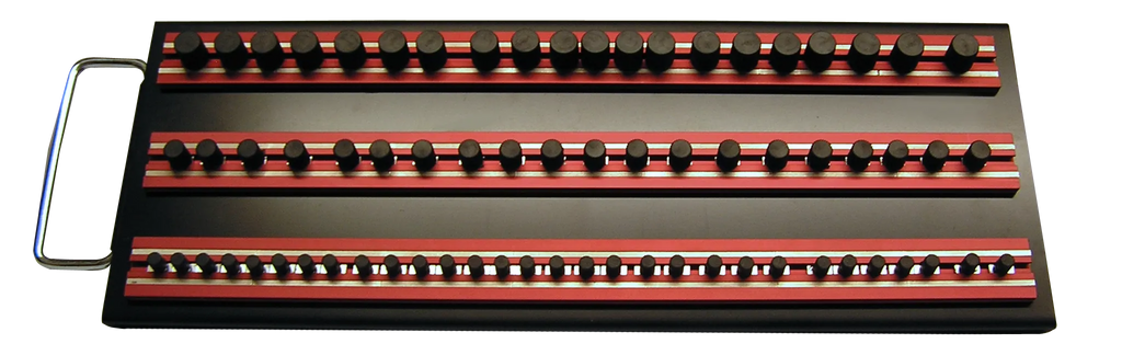 VIM Tools MRTRAY14R Magrail Tray, (3) 14" Red Magrails, Packaged with 1/4", 3/8" and 1/2" peg packs - Tool Leaks